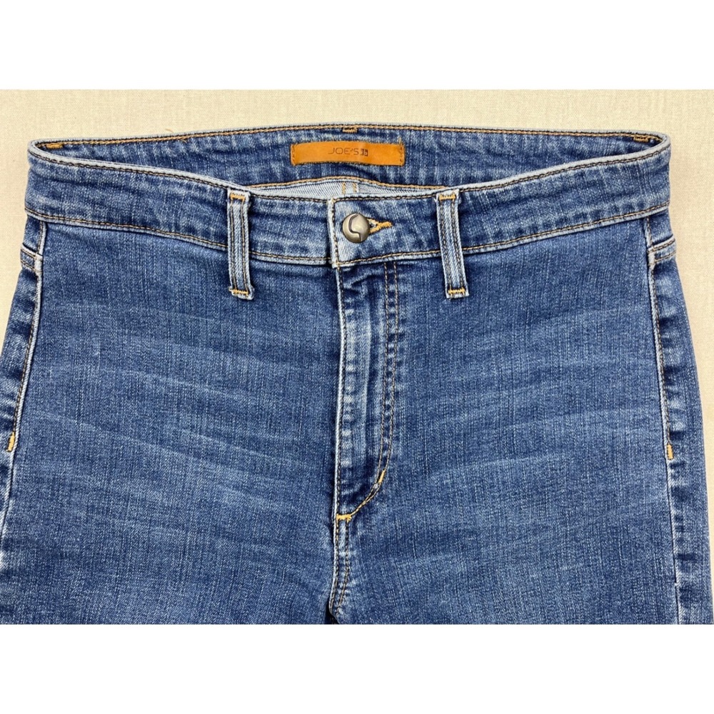 Joes Jeans The Micro Flare High Rise Skinny Flare Blue Jeans Raw Hem 29